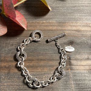 Lois HIll Sterling Silver Donut Toggle Bracelet